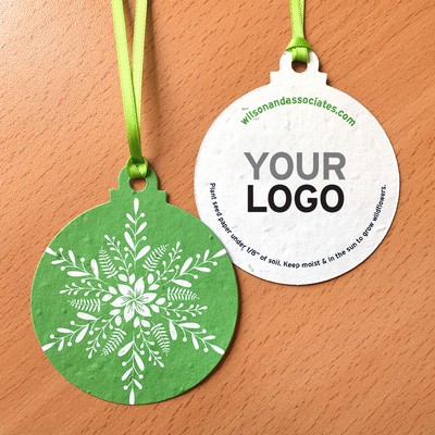 Blooming Snowflake Seed Paper Ball Ornaments