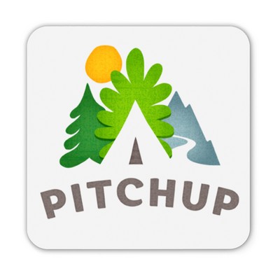 40 pt. Pulpboard Coaster, 3.5" Square, Digital