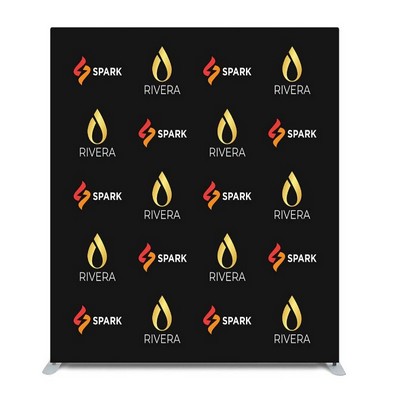 8' x 8' Step and Repeat Straight Pillow Case Backdrop (Graphic only)