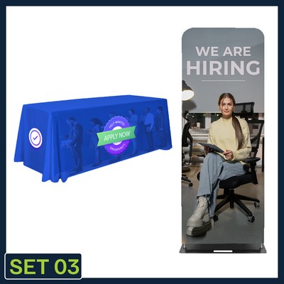 SET 3 | 6' Standard Throw + Eagle 36" W x 90" H - Double-Sided Graphic and Hardware Package | Made