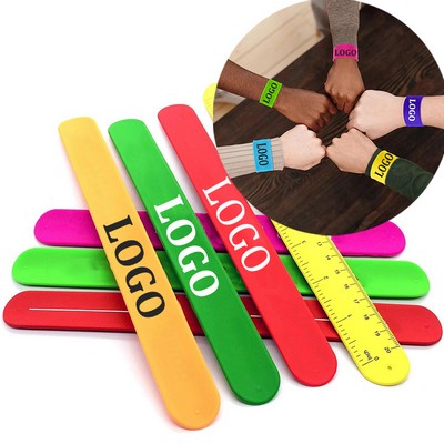 Party Favors Custom Soft Silicone Slap Bracelet 8 1/2"x1"