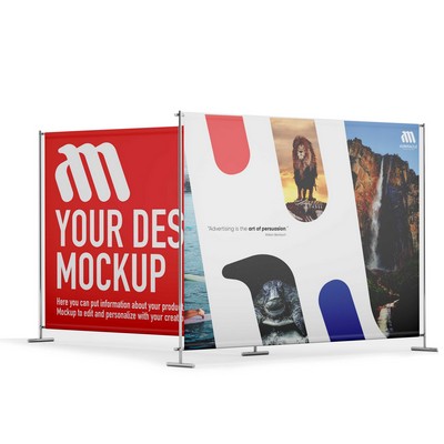 Sublimated Backdrop 8' x 10 ' - FABRIC AND STAND