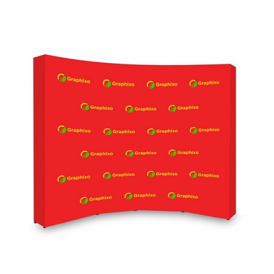 10' x 8' Step and Repeat Fabric Pop Up Curved Display (Hardware only)
