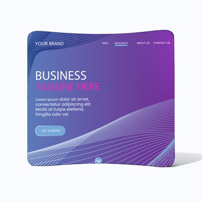 Curved Pop-Up Fabric Trade Show Display (3 Size Options)