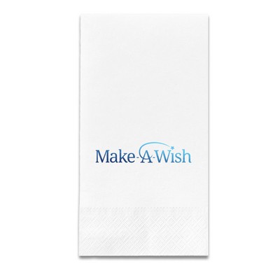 Foil Stamped 3-Ply White Hand Towel