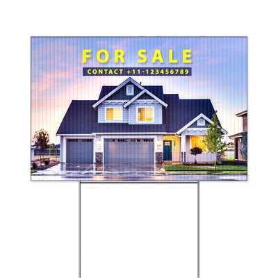 12" x 18" Full-Color Double-Sided Corrugated Yard Sign
