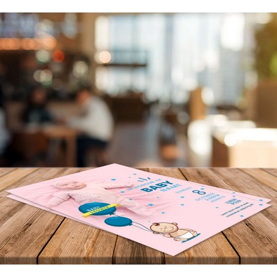 Flat Birth Announcement Cards (5" x 3.5")