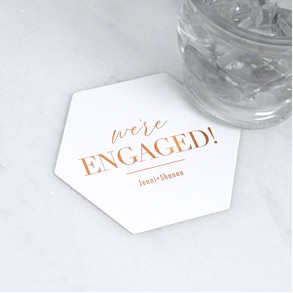 White Hexagon Coasters