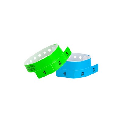 Vinyl Cash Tag Wristbands- 1 tab, 2 tab, 3 tab, 4 tab, 5 tab, 7 tab, 10 tab