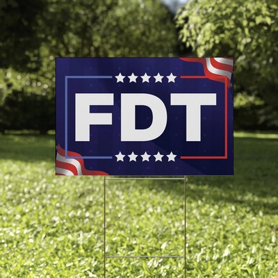 Custom 12" X 18" Yard Signs with Metal Stake