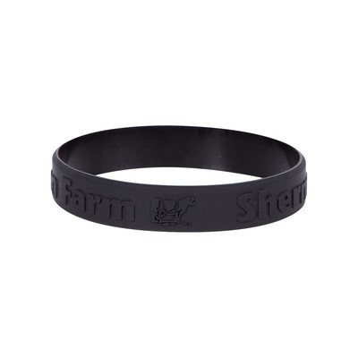 1/4" Silicone Wristband - Embossed
