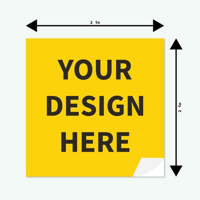 2" x 2" Square Vinyl UV Stickers
