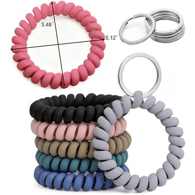 Stretchable Spiral Coil Wrist Keychain