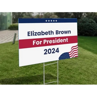 Full Color Plastic Corrugated Sign (48" x 24")