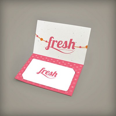 Single-Sided Small Folded Seed Paper Gift Card Holders