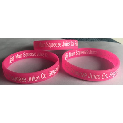 Customized Silicone Bracelet with Silk-Screened Imprint on Two Sides