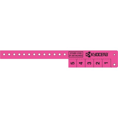 Multi-Tab Vinyl Wristband with 5 Tabs