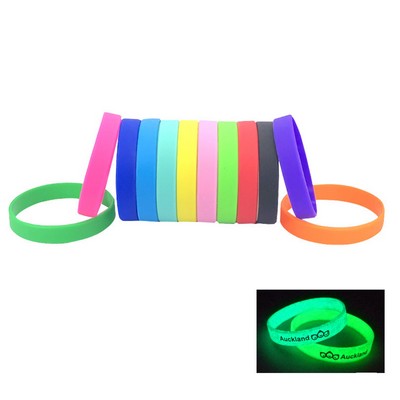 Luminous Screen Printed Silicone Bracelet