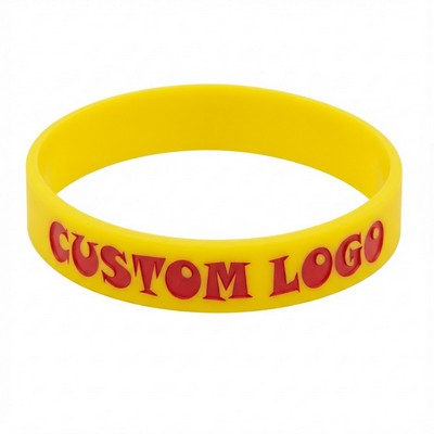 Customizable Silicone Wristbands With Debossed Logo Design.