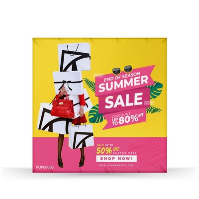 8' x 8' Pop Up Fabric Foldable Display Wall - Straight