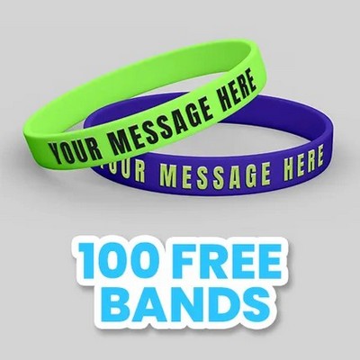 1/2'' Embossed Printed Wristband
