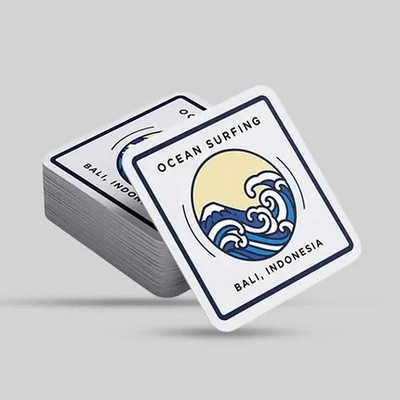 Custom Square Pulpboard Coaster - 4" x 40 pt Debossed