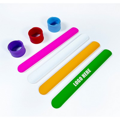 Solid Color Silicone Slap Bracelet